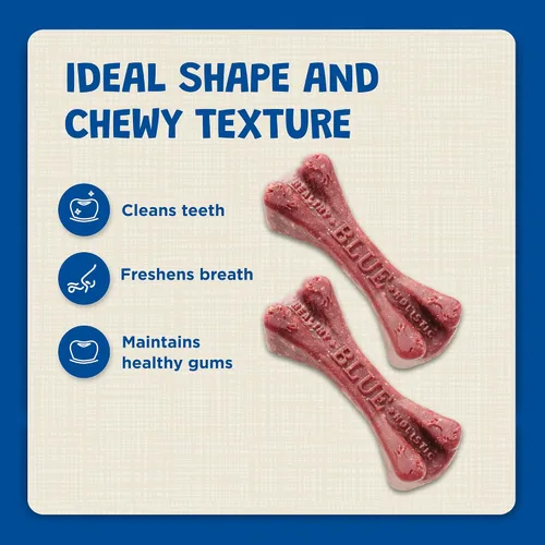 Miniatura 4 de Blue Buffalo Dental Bones - Mini golosinas dentales naturales para masticar para perros, (5-15 libras) bolsa de 12 onzas