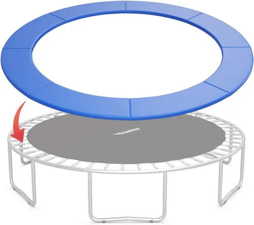 Miniatura 14 de Giantex - Cojín de cama elástica de 8 pies, 10 pies, 12 pies, 14 pies, 15 pies, 16 pies, almohadilla de seguridad de repuesto, sin agujeros para Azul