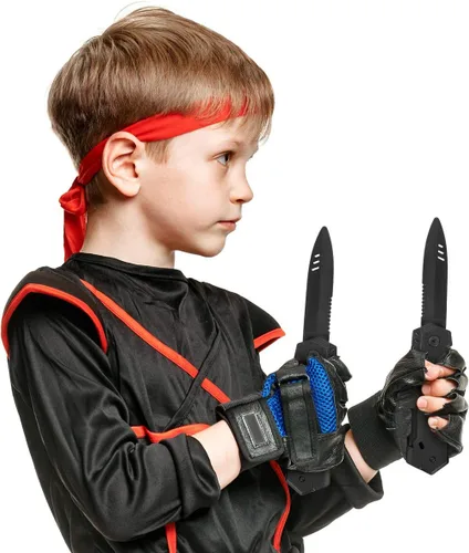 Miniatura 7 de 8 cuchillos retráctiles falsos – Truco de plástico para Halloween Disappear Blade Switchblade Dagger