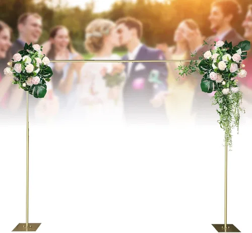 Miniatura 2 de CNCEST Kit de soporte para telón de fondo con base de acero, 10 x 10 pies, 10 x 20 pies, sistema de soporte de fondo de boda resistente, soporte
