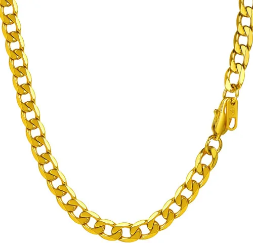 PROSTEEL Collares de cadena de eslabones cubanos de acero inoxidable 316L para hombre, chapado en oro negro de 18 quilates, joyería hipoalergénica,
