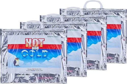 Miniatura 20 de Superio Bolsas aisladas para bebidas frías y calientes para entrega de alimentos, bolsas de compras de comestibles, almacenamiento de alimentos