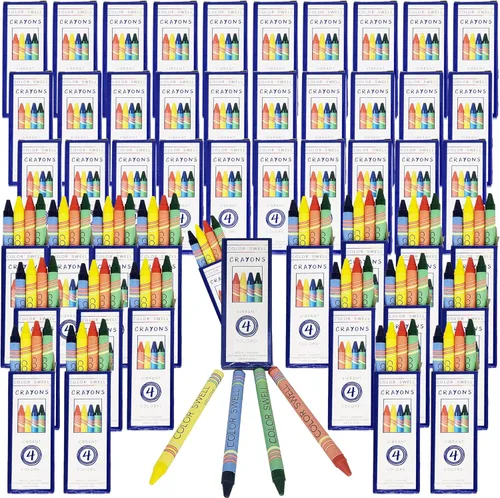 Miniatura 8 de Color Swell Paquete de 4 crayones a granel – Paquetes de crayones de restaurante – 300 paquetes de 4 crayones por paquete (1200 crayones en total)