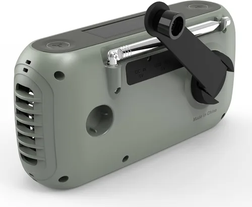 Miniatura 4 de Kaito KA777 Radio de emergencia y ventilador portátil - Radio meteorológica AM/FM NOAA y banco de energía de 4,000 mAh recargable con panel solar