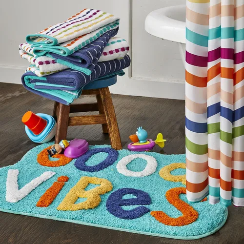 Miniatura 5 de SKL Home by Saturday Knight Ltd. - Alfombra Good Vibes, color verde azulado