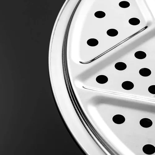 Miniatura 3 de Estante de vapor redondo de acero inoxidable de 11 pulgadas, estantes de olla a presión, bandeja de vapor para olla de cocina, tostada, pan