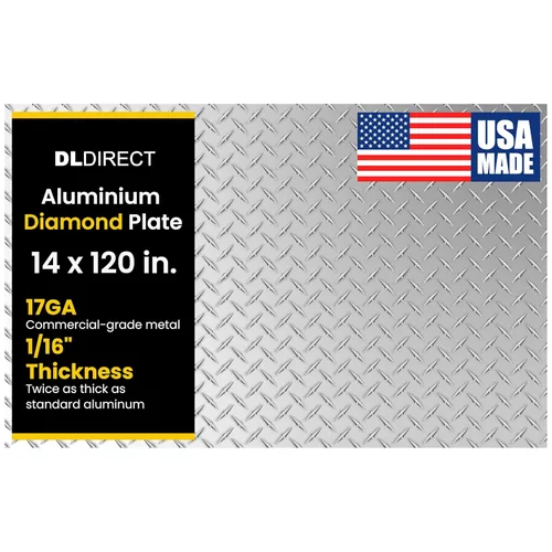 Miniatura 50 de 2 pulgadas x 96 pulgadas - Hoja de metal de placa de diamante, hoja de aluminio de alta resistencia con acabado de molino de grado comercial, placa