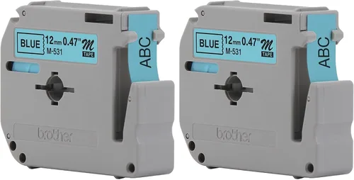Miniatura 10 de Brother Etiqueta de forma continua de 0.37 "X26.20' (BRTM521), negro/azul