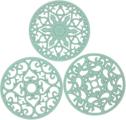 Miniatura 11 de Salvamanteles para platos calientes, salvamanteles de silicona para ollas y sartenes, salvamanteles tallados para cocina, tapete multiusos