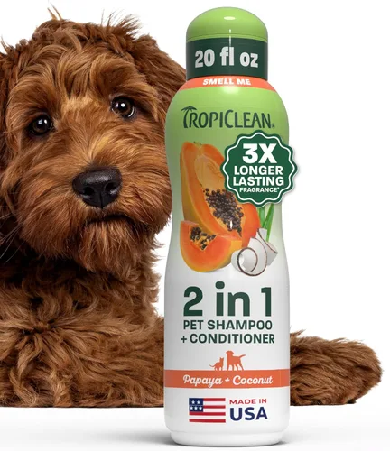 Miniatura 11 de TropiClean - Champús para mascotas fabricados en Estados Unidos, Blanqueamiento, Azul
