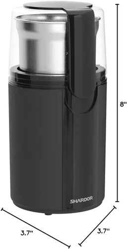 Miniatura 8 de SHARDOR Molinillo de café eléctrico, especias, hierbas, molinillo para especias y semillas en grano de café, con 2 cuencos extraíbles de acero