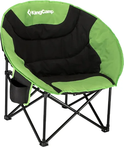 Miniatura 4 de KingCamp Sillón plegable Saucer Moon con bolsillo de almacenamiento para portavasos para interior o exterior, campamento y uso en el portón trasero