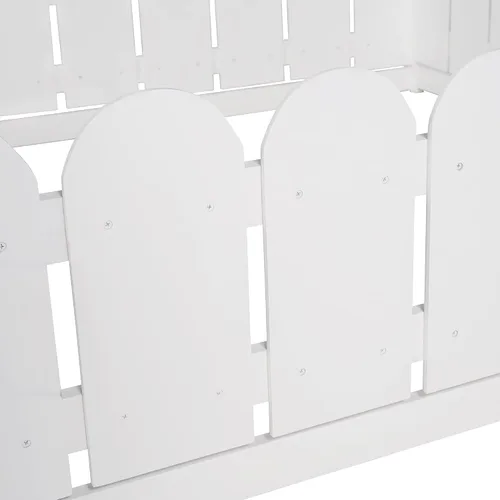 Miniatura 6 de MERITLINE Cama de casa para niños, cama de piso completa de madera con techo y valla, cama de casa completa Montessori para niños, adolescentes