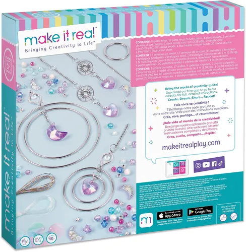 Miniatura 2 de Make It Real: Atrapasoles de cristal para bricolaje, plateado, morado y tonos suaves, crea tu propio hermoso atrapasoles, 139 piezas incluidas, kit