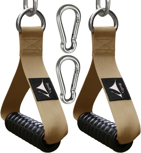 Miniatura 11 de Heavy Duty Gym Exercise Handles Attachment for Cable Machine,Resistance Band,Pulley System Home Fitness Workout Equipment, with Elastic Rubber Grip
