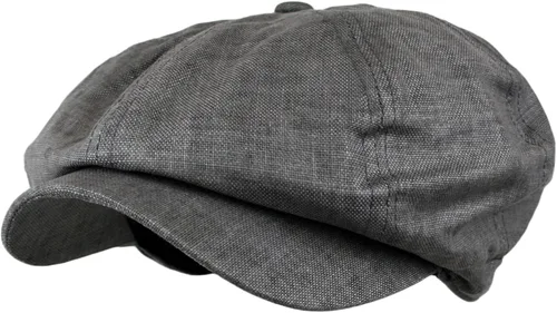 Sombrero de lino para hombre de 8 paneles Applejack Gatsby Newsboy Ivy