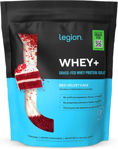 Miniatura 12 de Proteína de suero aislado de LEGION Whey+ de vacas alimentadas a pasto - Polvo de proteína de suero aislado de baja caloría, sin transgénicos, sin