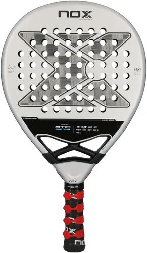 Pala de pádel AT10 de Agustin Tapia 2024 | Luxury Series Teardrop Pala Padel | EOS Flap Aerodinámica y tecnología Custom Grip | Carbono Aluminizado