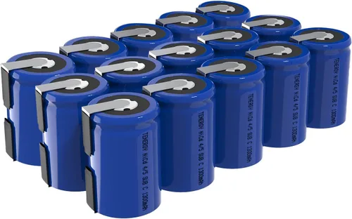 Miniatura 7 de Tenergy 4/5 SubC 1.2 voltios 1300mAh NiCD baterías recargables, paquete de 15