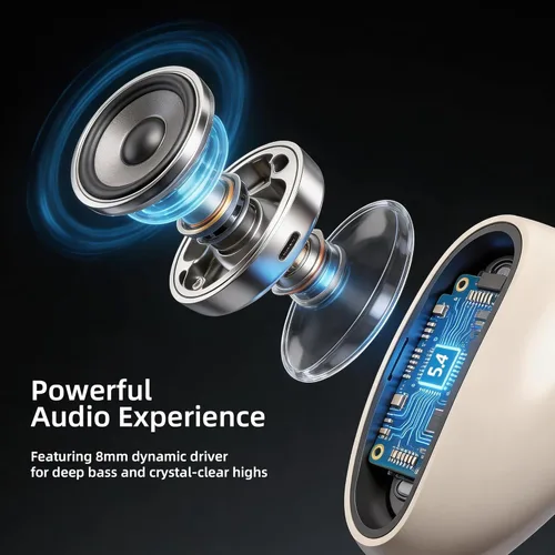Miniatura 8 de Sleep Earbuds for Side Sleepers,Mini Invisible Wireless Earbuds for Small Ear Canals,Bluetooth 5.4,40H Battery, Noise Blocking,Waterproof,LED Power