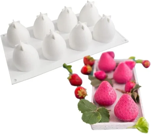Miniatura 15 de Molde de silicona para hornear, antiadherente, pastelería, chocolate, pastel, postre, herramientas de decoración (limón V_11.8x6.8x0.11 pulgadas)