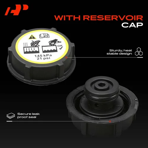 Miniatura 5 de A-Premium Tanque de depósito de recuperación de desbordamiento de refrigerante del motor [con tapa y sensor] compatible con Jaguar E-Pace 2018-2019