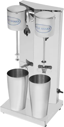 Miniatura 4 de Mezclador de bebidas eléctrico de doble cabezal para batido de leche comercial, licuadora de acero inoxidable, 2 x 180 W, 10000-14000 rpm, velocidad