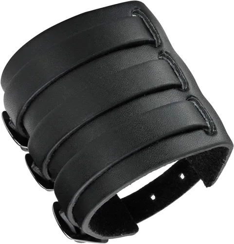 Miniatura 10 de Pulsera de cuero para hombre y mujer, pulsera punk, pulsera de rock, trenzada, con remaches, pulsera ajustable