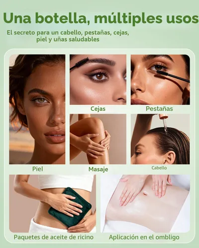 Miniatura 4 de Florisan Aceite de ricino orgánico certificado por USDA, botella de vidrio de 16 onzas, prensado en frío, sin hexano, sin OMG, vegano, 100% puro