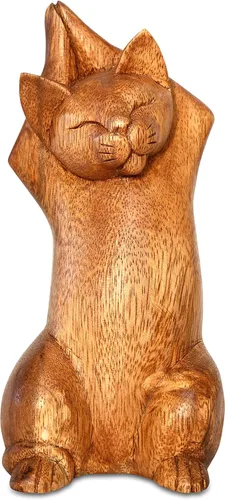 Miniatura 9 de G6 Collection Estatua de yoga de gato siamés tallada a mano de 8 pulgadas, escultura de estatua de yoga hecha a mano, decoración del hogar