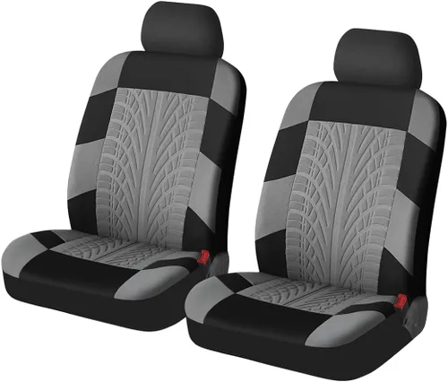 Osilly 2 fundas de asiento de coche para asientos delanteros, protectores de asiento de poliéster transpirables e impermeables, funda de cojín