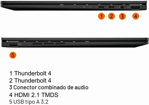 Miniatura 7 de ASUS Zenbook 14 Creator portátil 14" WUXGA Lumina OLED táctil (500 nits HDR, 100% DCI-P3) Intel Ultra 7 255H de 16 núcleos (hasta 13 Tops) 16 GB