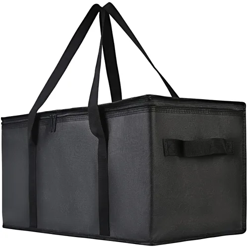 Miniatura 24 de Bodaon Paquete de 3 bolsas aisladas para entrega de alimentos para comidas calientes y frías, bolsas enfriadoras XXL, bolsa aislante para catering