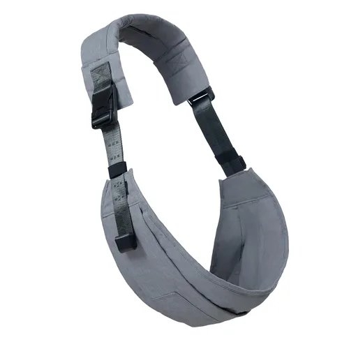 Miniatura 9 de AUYEAZGO Portabebés - Portabebés - Algodón de primera calidad, soporte grande para asiento y respaldo, bolsillo grande, ideal para 6-48 meses