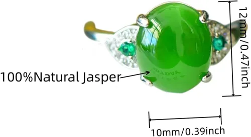 Miniatura 4 de Anillo de jaspe natural Joyas únicas de jaspe Boutique de moda para mujer