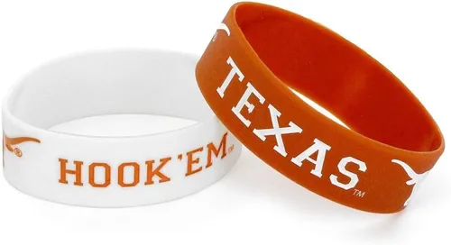 Miniatura 8 de aminco NCAA - Juego de pulseras de goma de silicona unisex para adultos, paquete de 2