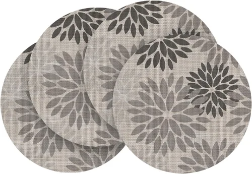 Miniatura 20 de Artoid Mode - Juego de 4 manteles individuales de vinilo con diseño floral, resistentes al calor, lavables, antideslizantes, de PVC, para decoración
