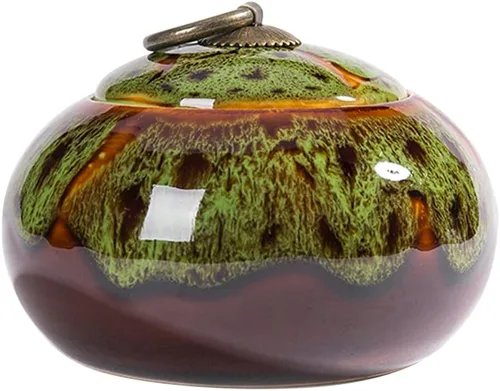 Miniatura 7 de Tarros de almacenamiento de cerámica, exquisitos tarros de alimentos con esmalte para almacenamiento de especias de cocina, tarros para té, tarros