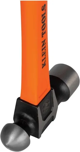 Miniatura 7 de Klein Tools H80332 - Martillo de pelota, cabeza de 32 onzas, mango antideslizante de fibra de vidrio que absorbe los golpes con agujero de sujeción