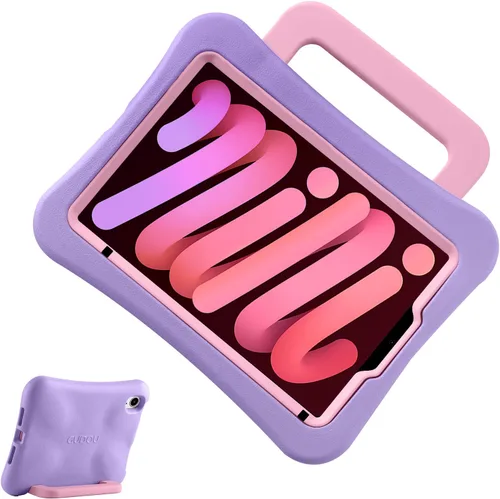 Miniatura 16 de Funda para Niños para iPad mini 7 (A17 Pro) 2024/iPad Mini6 2021, Peso Ligero Resistente/A Prueba de Golpes/A Prueba de Caídas con Asa/Soporte