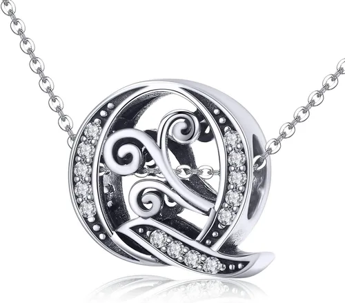 Miniatura 29 de BETTY&SARAH dije de plata esterlina 925 con forma de letra, para pulseras Pandora, letra del alfabeto, joya, regalo para mujer