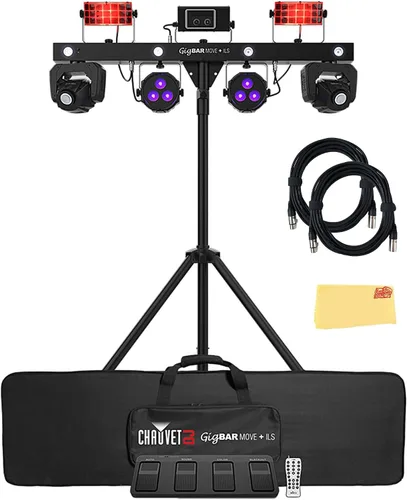 Miniatura 3 de CHAUVET DJ Paquete 4BAR Quad ILS con 2 cables DMX y paño de pulido Austin Bazaar