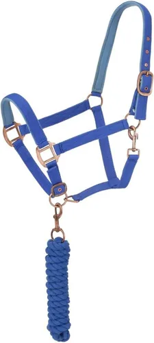 Miniatura 2 de Tough 1 Tough-1 Cabestro (halter) acolchado de neopreno con hebillas estilo antiguas, incluye correa de guía