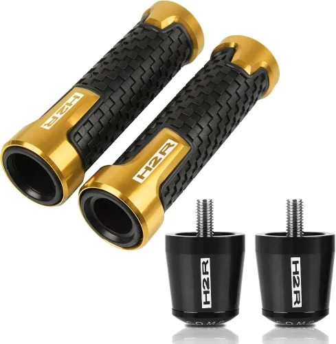 Miniatura 7 de SCUUBE Handlebar Plug for Kawasaki H2 H2R 2015-2016 Motorcycle Handlebar Hand Grips Anti Skid Handle Bar Cap Ends Plug CNC Aluminum Accessories Black