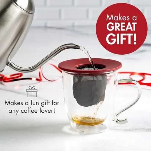 Miniatura 6 de Primula - Filtro de café para taza individual, calce casi universal, ideal para viaje, ecológico, reutilizable, filtro de malla fina, apto