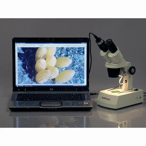 Miniatura 6 de AmScope Cámara digital con microscopio de video fijo y en vivo USB de 5.0 MP + kit de calibración