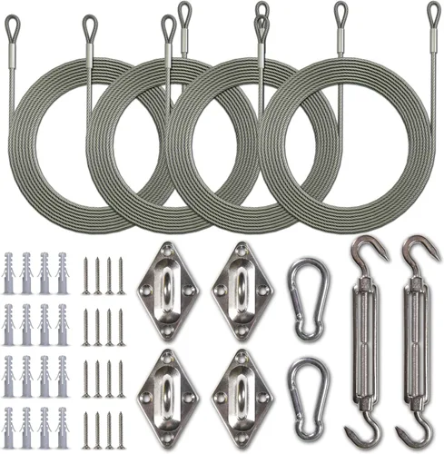 Miniatura 11 de Amgo Paradise - Accesorios para poste de vela para toldo, abrazadera de anillo en D para toldos de alta resistencia, postes de repuesto versátiles