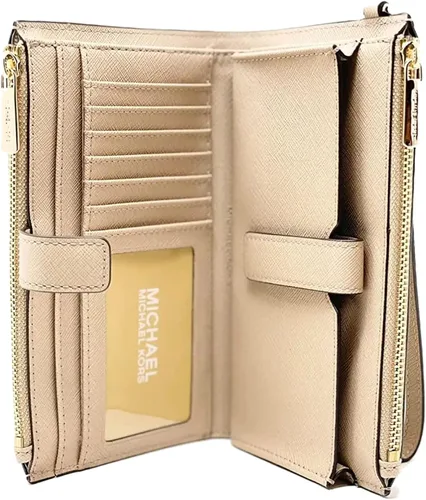 Miniatura 2 de Michael Michael Kors Jet Set - Pulsera de cuero con doble cremallera color dorado y bisque Bisqué Beige
