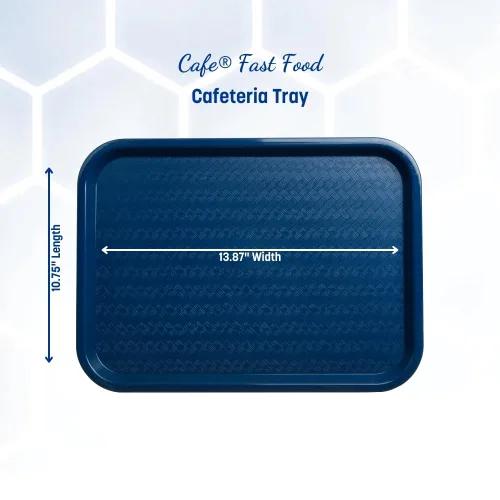 Miniatura 3 de Carlisle FoodService Products CT101414 Bandeja estándar para cafetería/comida rápida, 10 x 14 pulgadas, azul (paquete de 24)