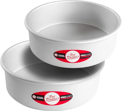 Miniatura 30 de Fat Daddio's PRD-1BOX Moldes Redondos para Pastel Mini Tier de Aluminio Anodizado para Una Caja de Mezcla, Juego de 3, Plateado